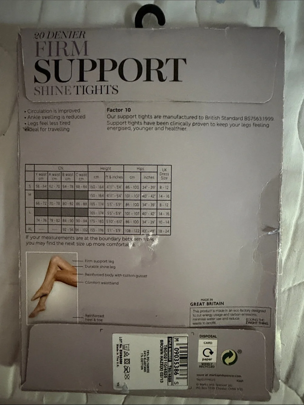 Marks & Spencer Shine Firm Support Tights in Brown Haze